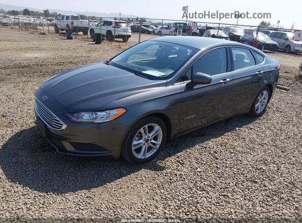3FA6P0UU3JR141879 2018 FORD FUSION HYBRID Серый Передняя левая четверть