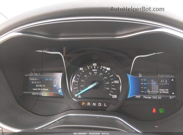 3FA6P0UU3JR141879 2018 FORD FUSION HYBRID Серый Вид задних сидений