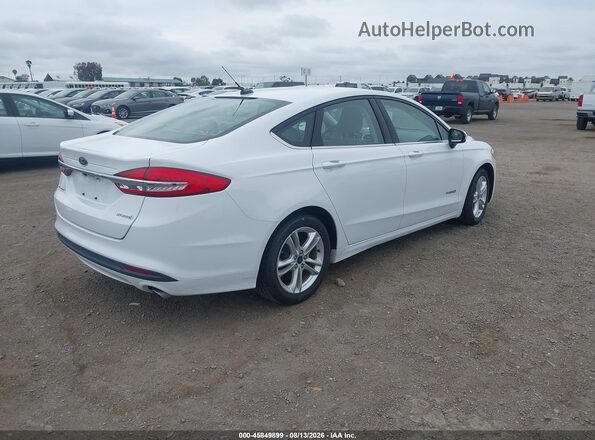 3FA6P0UU3JR254330 2018 FORD FUSION HYBRID White Tył prawy