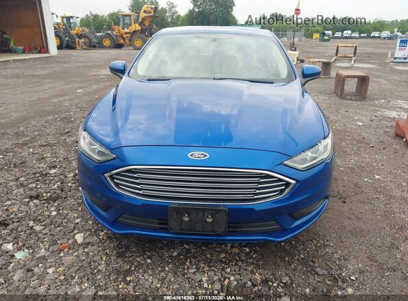 3FA6P0UU3JR254506 2018 FORD FUSION HYBRID Blue Widok z przodu