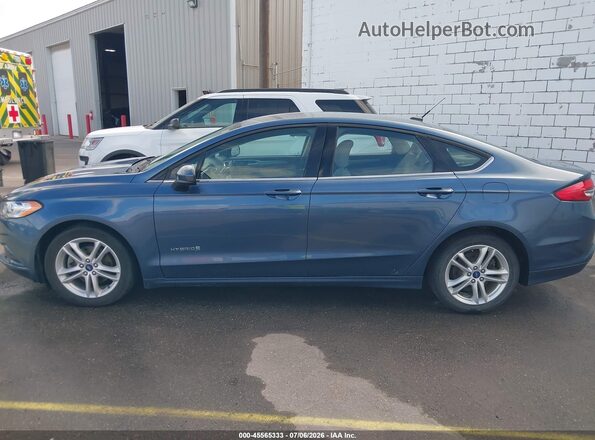 3FA6P0UU3JR254635 2018 FORD FUSION HYBRID Blue 