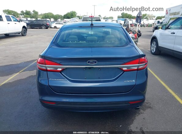 3FA6P0UU3JR254635 2018 FORD FUSION HYBRID Blue 