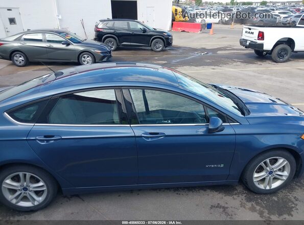 3FA6P0UU3JR254635 2018 FORD FUSION HYBRID Blue 