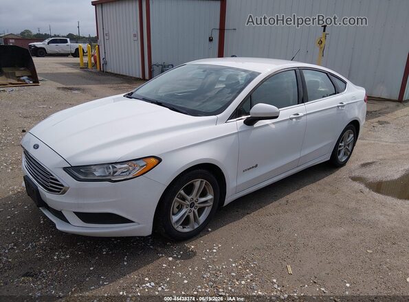 3FA6P0UU3JR273606 2018 FORD FUSION HYBRID White Przód lewy