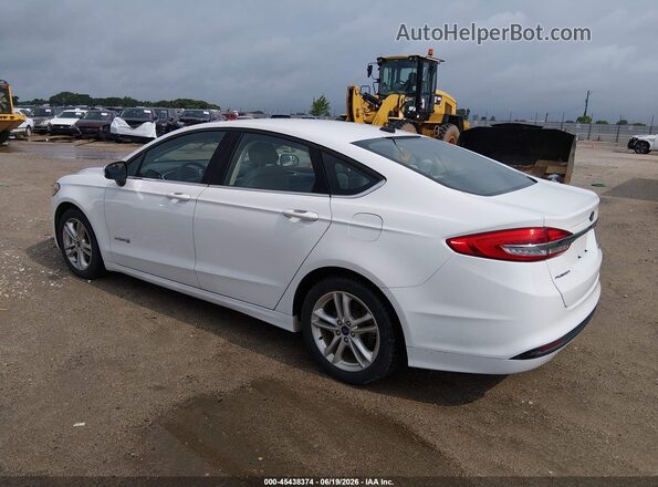 3FA6P0UU3JR273606 2018 FORD FUSION HYBRID White Tył lewy