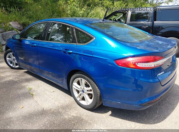 3FA6P0UU3JR278823 2018 FORD FUSION HYBRID Blue Задня ліва чверть