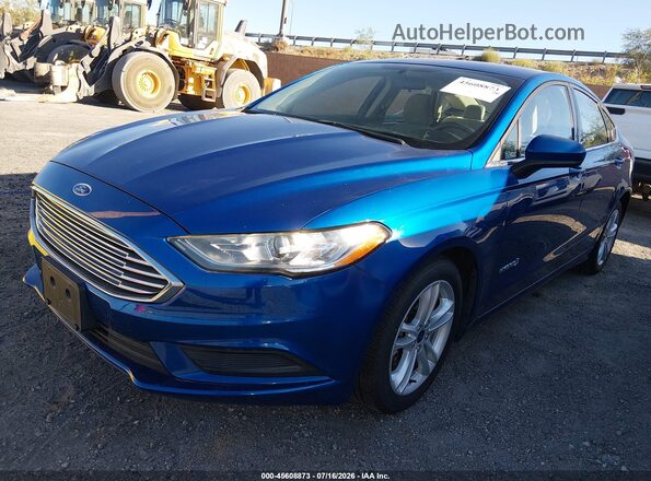 3FA6P0UU3JR281933 2018 FORD FUSION HYBRID Blue Przód lewy