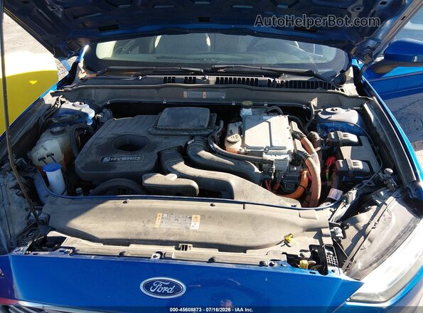 3FA6P0UU3JR281933 2018 FORD FUSION HYBRID Blue Widok z tyłu