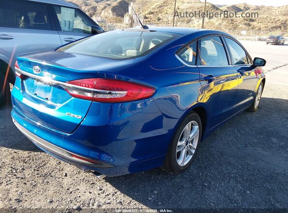 3FA6P0UU3JR281933 2018 FORD FUSION HYBRID Blue Tył prawy