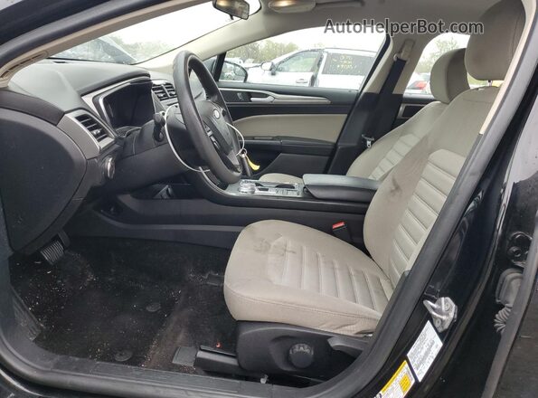3FA6P0UU4JR100726 2018 FORD FUSION Black წინა სალონის ხედი