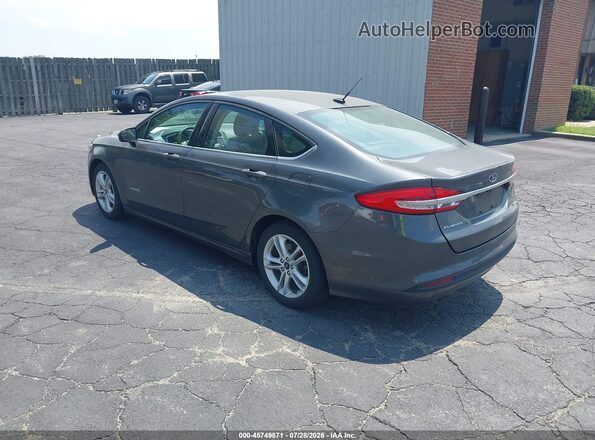 3FA6P0UU4JR243613 2018 FORD FUSION HYBRID Gray Rear left
