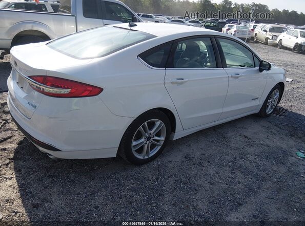 3FA6P0UU4JR254403 2018 FORD FUSION HYBRID Белый Задняя правая четверть