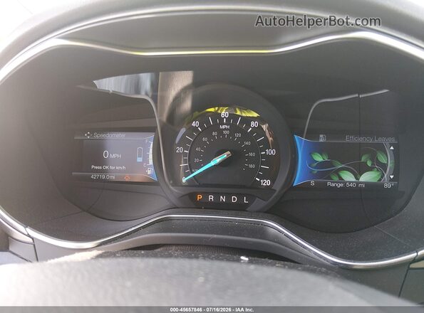 3FA6P0UU4JR254403 2018 FORD FUSION HYBRID Белый Вид задних сидений