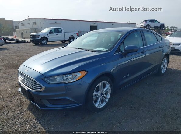 3FA6P0UU4JR254563 2018 FORD FUSION HYBRID Blue წინა ხედი