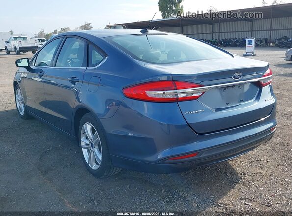 3FA6P0UU4JR254563 2018 FORD FUSION HYBRID Blue უკანა მარცხენა