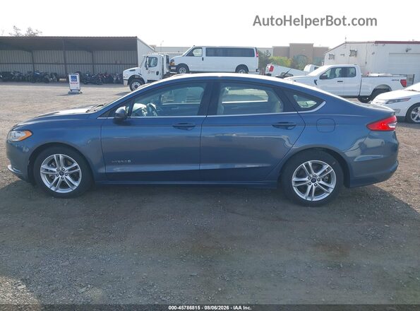 3FA6P0UU4JR254563 2018 FORD FUSION HYBRID Blue სალონის 360-გრადუსიანი ხედი