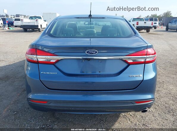 3FA6P0UU4JR254563 2018 FORD FUSION HYBRID Blue 
