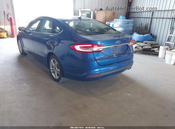 3FA6P0UU4JR254630 2018 FORD FUSION HYBRID Gray Trasero izquierdo