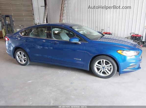 3FA6P0UU4JR254630 2018 FORD FUSION HYBRID Gray Vista interior trasera