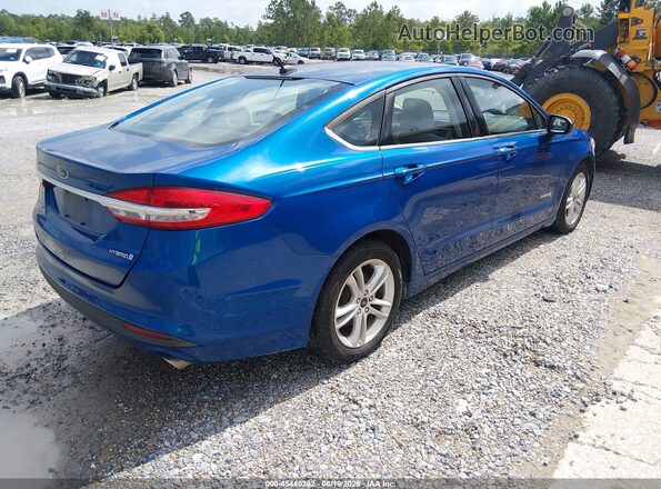 3FA6P0UU4JR271413 2018 FORD FUSION HYBRID Blue Trasero derecho