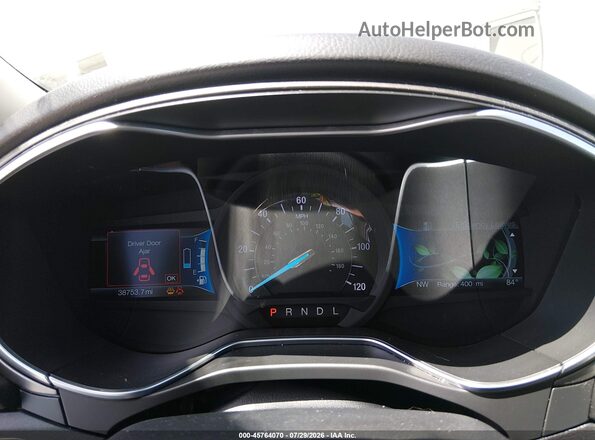 3FA6P0UU4JR271475 2018 FORD FUSION HYBRID White Rear seats view