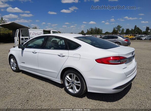 3FA6P0UU4JR271475 2018 FORD FUSION HYBRID White Rear left