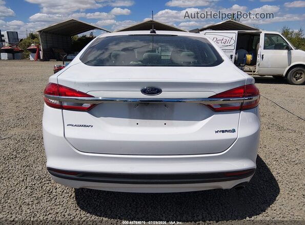 3FA6P0UU4JR271475 2018 FORD FUSION HYBRID White 