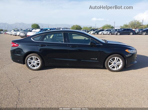 3FA6P0UU4JR271489 2018 FORD FUSION HYBRID Black უკანა სალონის ხედი