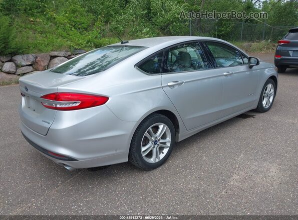 3FA6P0UU4JR271640 2018 FORD FUSION HYBRID Silver Tył prawy