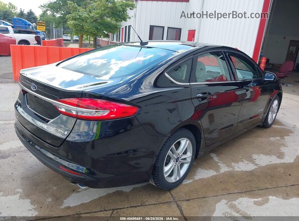 3FA6P0UU4JR278779 2018 FORD FUSION HYBRID Black Trasero derecho