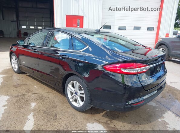 3FA6P0UU4JR278779 2018 FORD FUSION HYBRID Black Trasero izquierdo