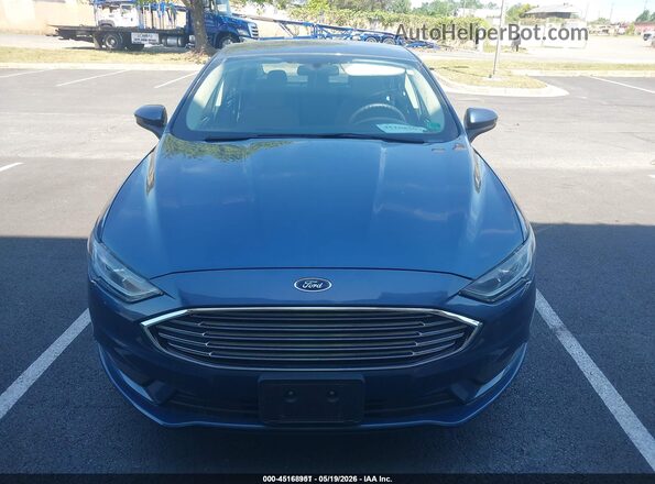 3FA6P0UU4JR278863 2018 FORD FUSION HYBRID Синий Вид спереди