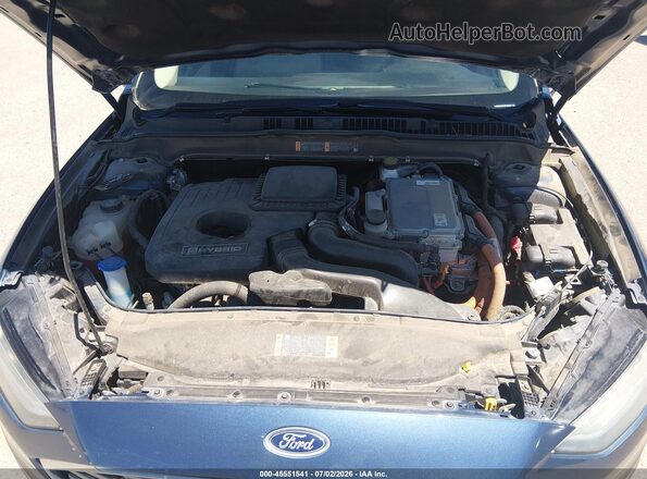 3FA6P0UU5JR198391 2018 FORD FUSION HYBRID Синий Вид сзади