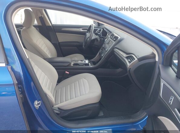 3FA6P0UU5JR209471 2018 FORD FUSION HYBRID Blue Вид салону спереду