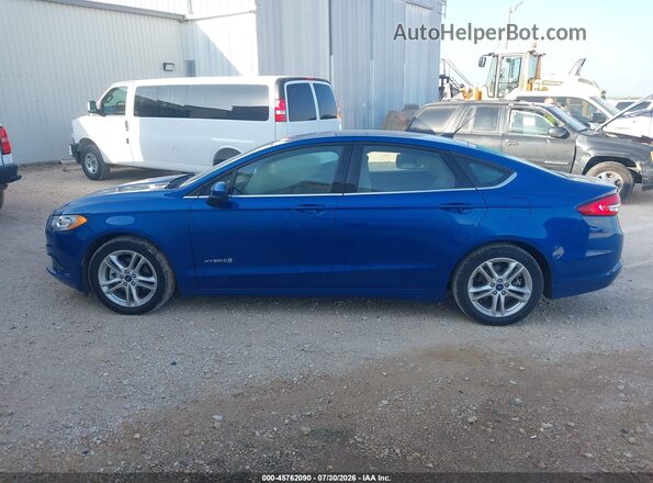 3FA6P0UU5JR209471 2018 FORD FUSION HYBRID Blue Панорамний вид салону 360°