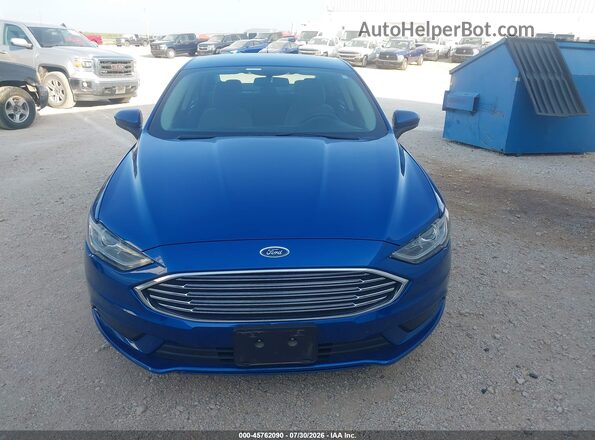 3FA6P0UU5JR209471 2018 FORD FUSION HYBRID Blue Вид щитка приладів