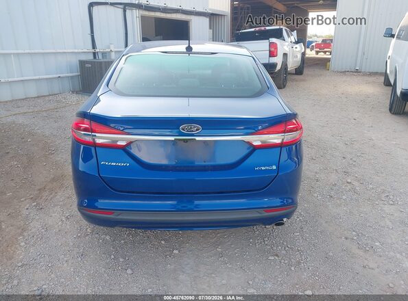 3FA6P0UU5JR209471 2018 FORD FUSION HYBRID Blue 