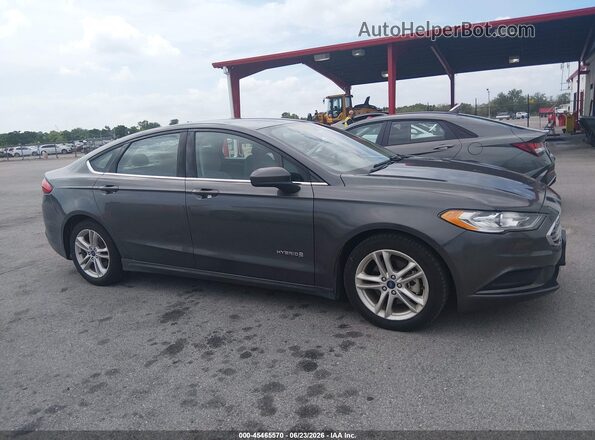 3FA6P0UU5JR254541 2018 FORD FUSION HYBRID Gray Вид задньої частини салону