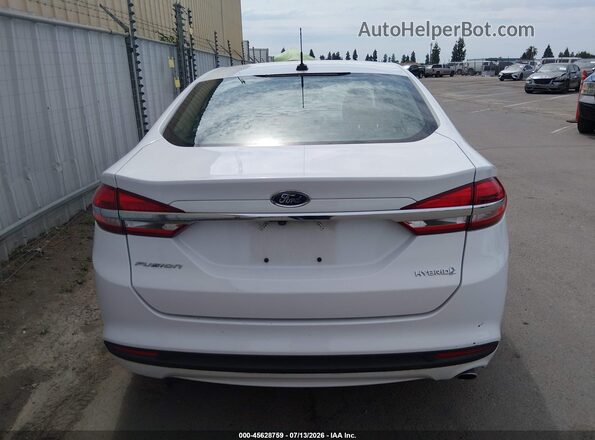3FA6P0UU6JR100792 2018 FORD FUSION HYBRID White 