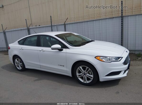 3FA6P0UU6JR100792 2018 FORD FUSION HYBRID White Vista interior de 360 grados
