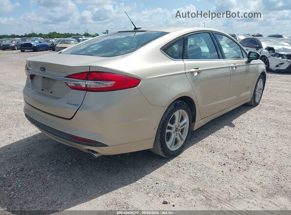 3FA6P0UU6JR100887 2018 FORD FUSION HYBRID Gold Հետևի աջ