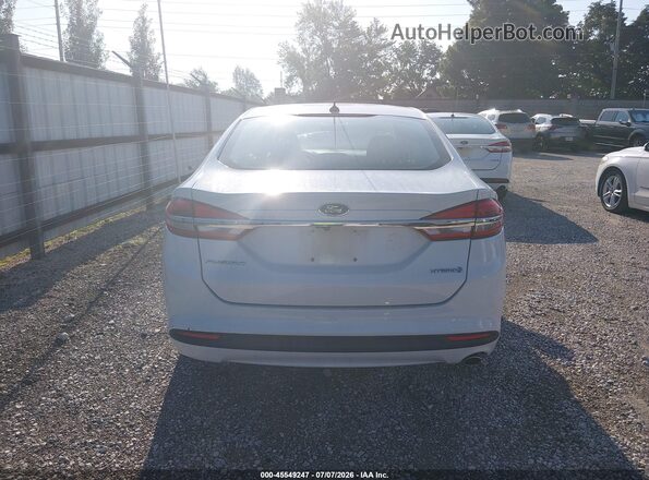3FA6P0UU6JR141990 2018 FORD FUSION HYBRID White 