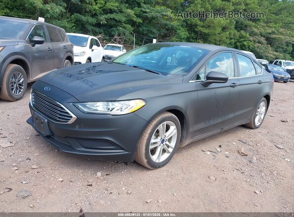 3FA6P0UU6JR235822 2018 FORD FUSION HYBRID Gray Vista tres cuartos delantera izquierda