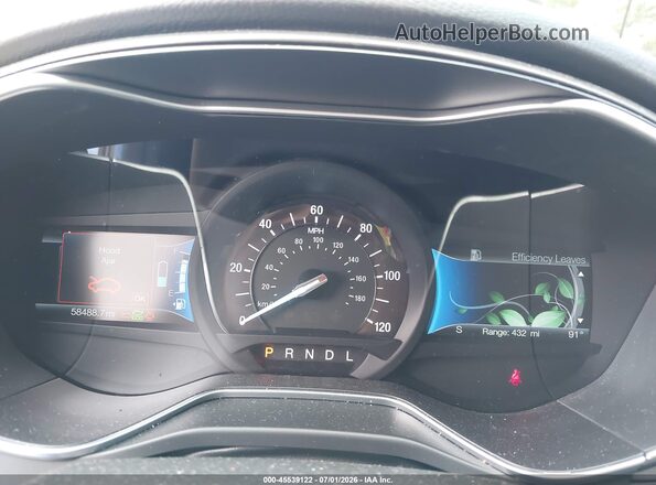 3FA6P0UU6JR235822 2018 FORD FUSION HYBRID Gray Vista de los asientos traseros