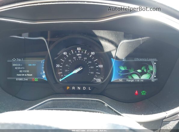 3FA6P0UU6JR281943 2018 FORD FUSION HYBRID Silver უკანა სავარძლების ხედი