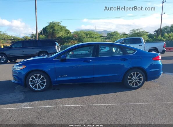 3FA6P0UU7HR160185 2017 FORD FUSION HYBRID Blue 