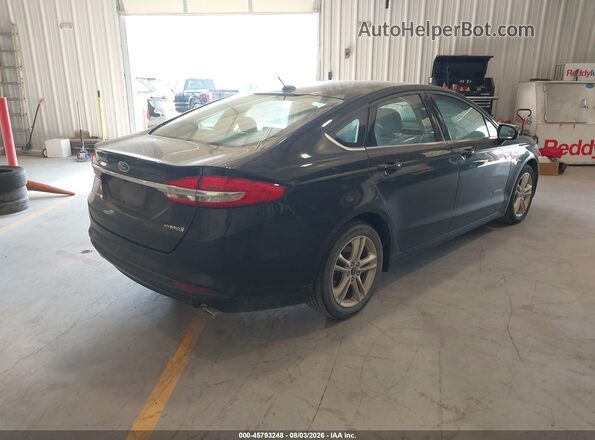 3FA6P0UU7JR100607 2018 FORD FUSION HYBRID Черный Задняя правая четверть