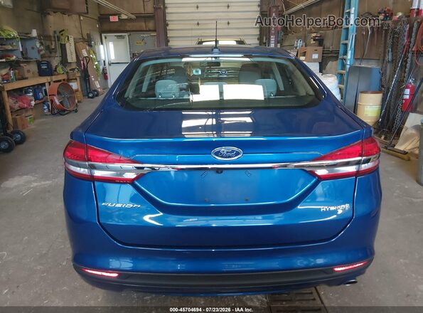 3FA6P0UU7JR235893 2018 FORD FUSION HYBRID Blue 