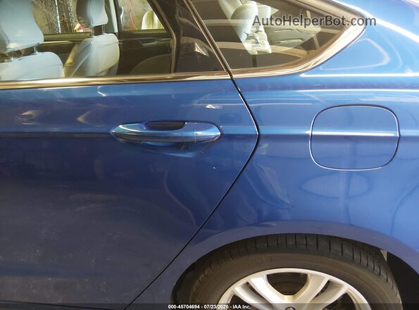3FA6P0UU7JR235893 2018 FORD FUSION HYBRID Blue Вид задньої частини салону