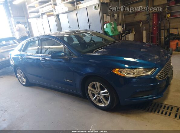 3FA6P0UU7JR235893 2018 FORD FUSION HYBRID Blue 